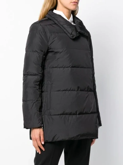 Shop Dorothee Schumacher Padded Zipped Coat - Black