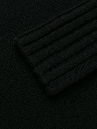 Shop Allude Turtleneck Fine Knit Sweater In Black