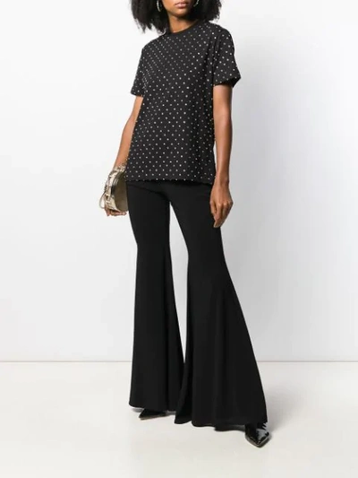 Shop Amen Exaggerated Flared Trousers In Black