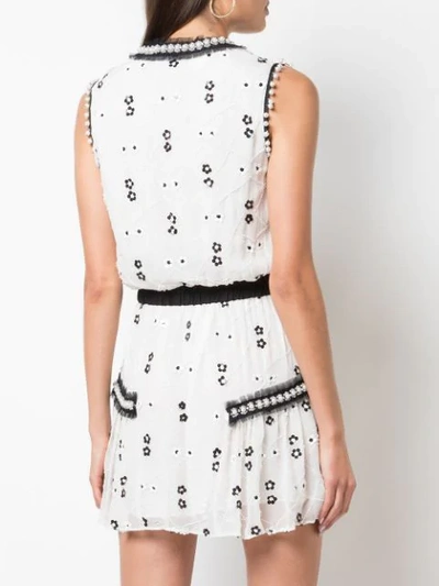 Shop Alexis Isma Bead-embellished Dress In White ,black