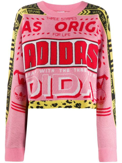 adidas originals pink jumper