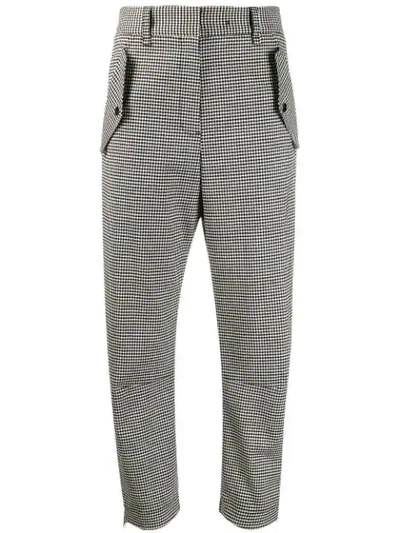 Shop Brag-wette Checked Straight Trousers In Black