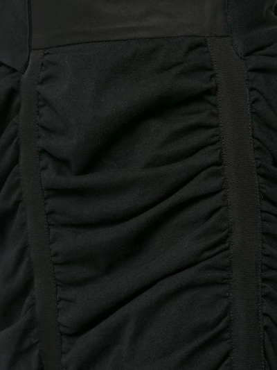 Shop Aganovich Asymmetric Draped Skirt In Black
