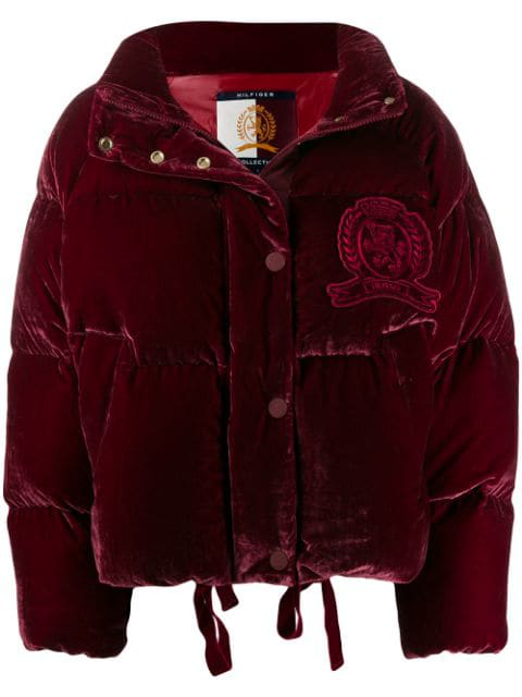 tommy hilfiger red puffer jacket