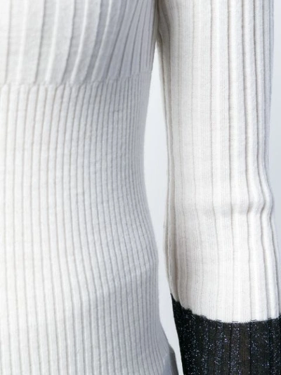 contrast sleeve detail jumper