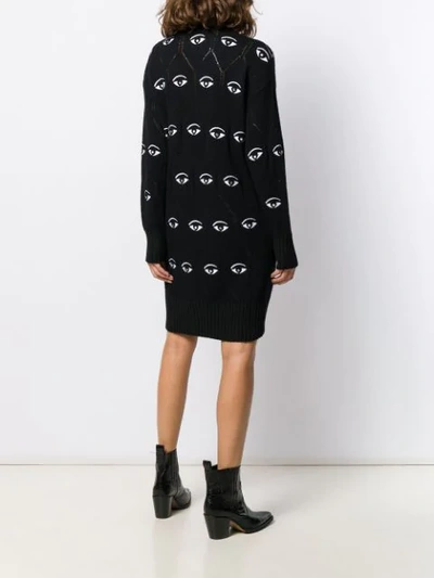 Shop Kenzo Eye Logo Jumper Dress In Black