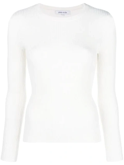Shop Philo-sofie Ribbed Fitted Top - White
