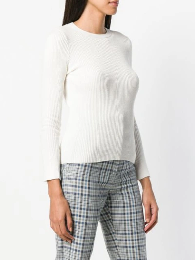 Shop Philo-sofie Ribbed Fitted Top - White
