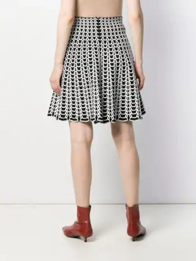 Shop Antonino Valenti Woven Skirt In Black/white