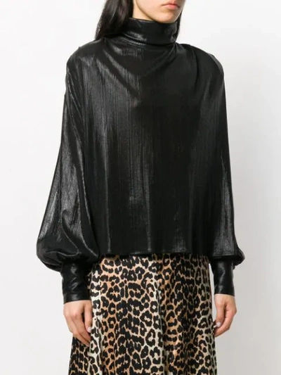 Shop Msgm Relaxed Fit Blouse In Black