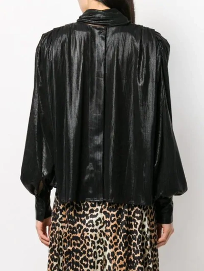 Shop Msgm Relaxed Fit Blouse In Black
