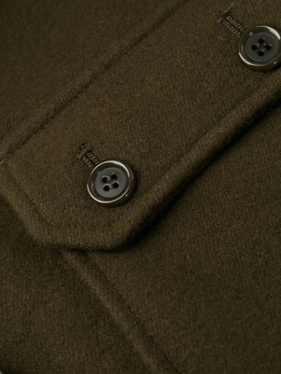 Shop Aspesi Fitted Wool Jacket In Green