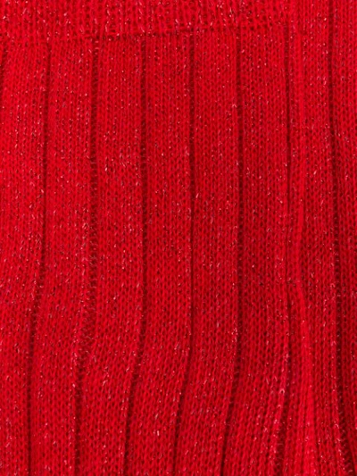 Shop Paris Texas Shimmer Socks - Red