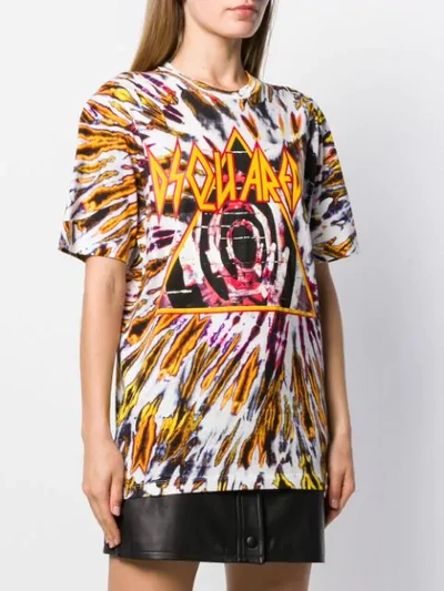 DSQUARED2 TIE-DYE PRINT T-SHIRT - 黑色