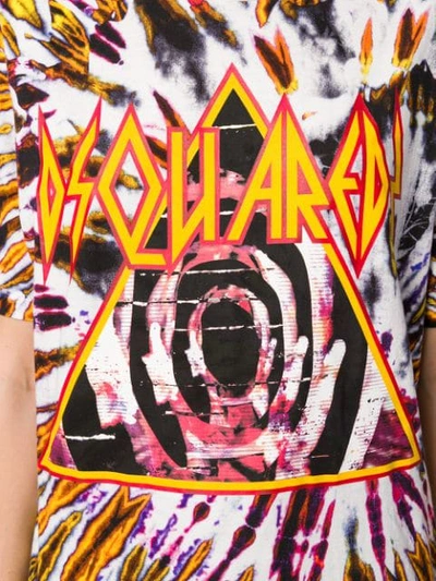 Dsquared2 Tie-dye Print T-shirt In Black
