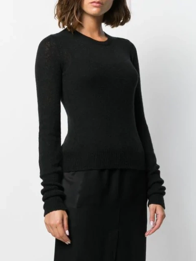 Shop Andrea Ya'aqov Round Neck Jumper In Black