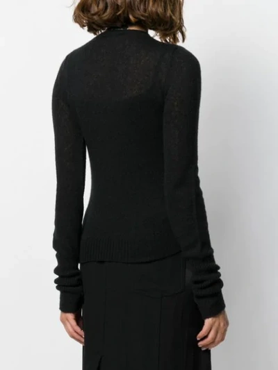 Shop Andrea Ya'aqov Round Neck Jumper In Black