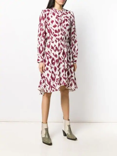 Shop Isabel Marant Étoile Yandra Printed Dress In Neutrals ,red