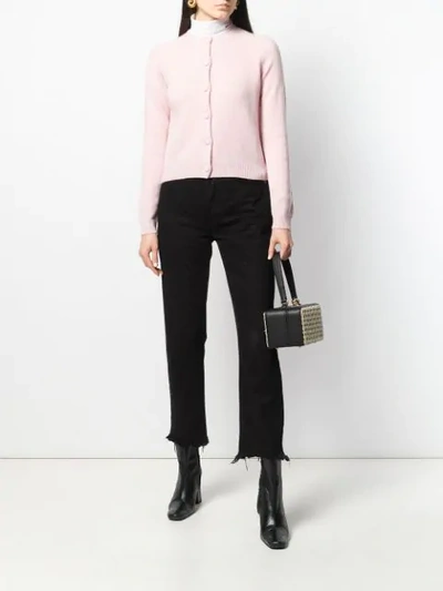 Shop Alexandra Golovanoff Cashmere Button Cardigan In Pink