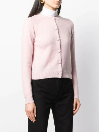 Shop Alexandra Golovanoff Cashmere Button Cardigan In Pink