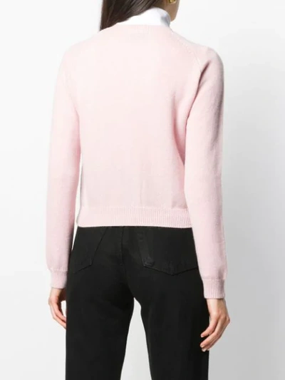 Shop Alexandra Golovanoff Cashmere Button Cardigan In Pink