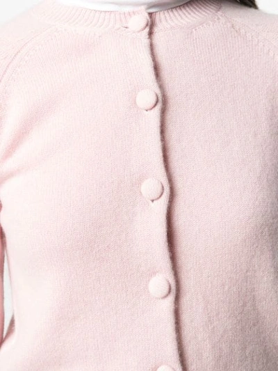 Shop Alexandra Golovanoff Cashmere Button Cardigan In Pink