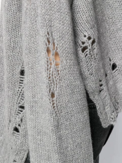 Shop R13 Distressed Knit Jumper In Heagrheathergr
