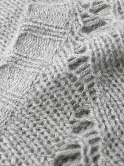 Shop R13 Distressed Knit Jumper In Heagrheathergr