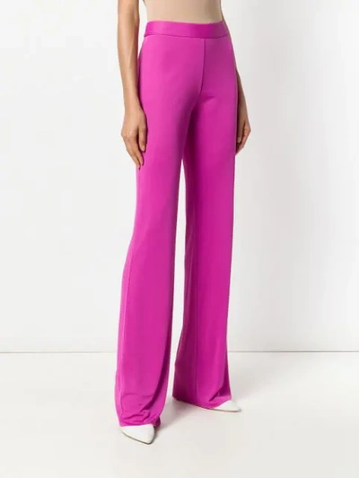Shop Emilio Pucci Elongated Bootcut Trousers - Pink