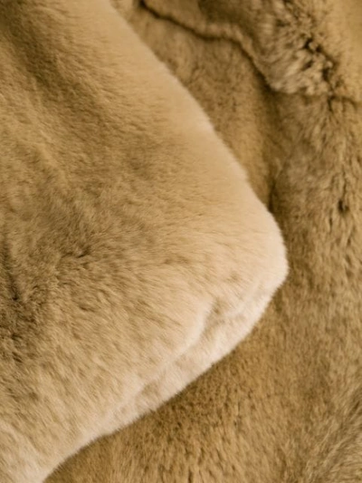 Shop Yves Salomon Rabbit Fur Jacket In A2021 Beige