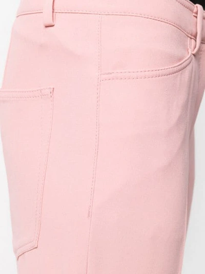 Shop N°21 Low Rise Flared Trousers In Pink