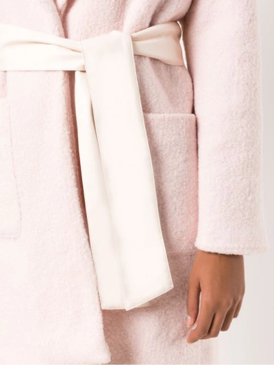 Shop Framed Fluffy Coat - Pink