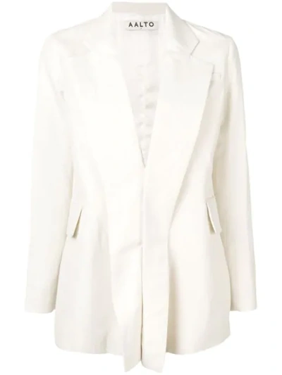 Shop Aalto Plunge-neck Jacket In Neutrals