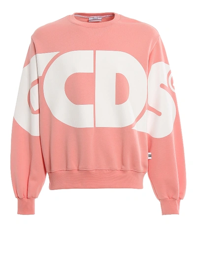 Shop Gcds Maxi Logo Print Sweatshirt In Pink