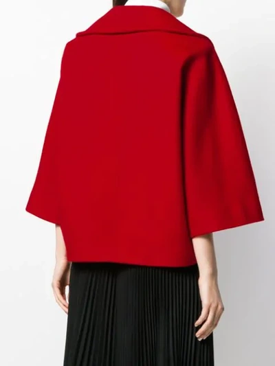 Shop Valentino Boxy-fit Double-breasted Jacket In Red