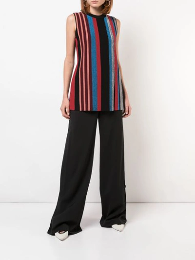 Shop Proenza Schouler Striped Longline Sweater Vest - Black
