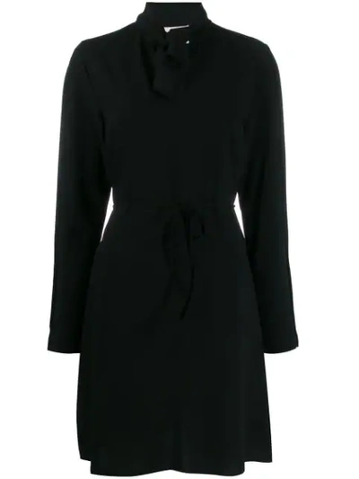 Shop See By Chloé Tie-neck Shift Dress In Black