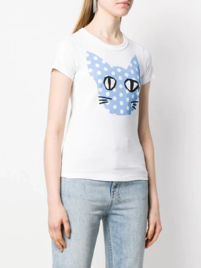 Shop Markus Lupfer Kelly Polka Dot Coco Cat T-shirt In White