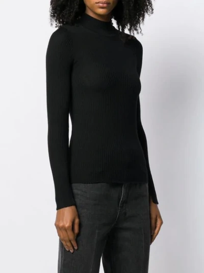 Alberta Ferretti Roll Neck Jumper In Black