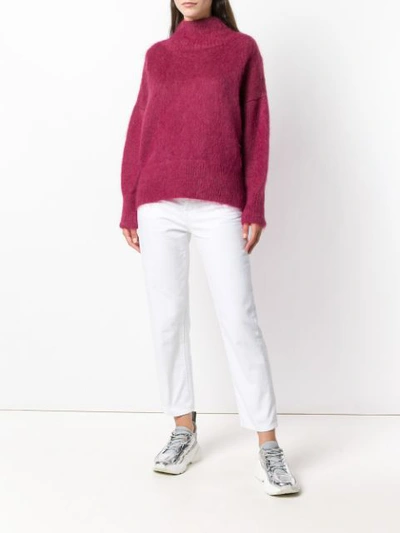 Shop Agnona Turtleneck Sweater - Pink