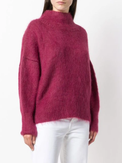 Shop Agnona Turtleneck Sweater - Pink
