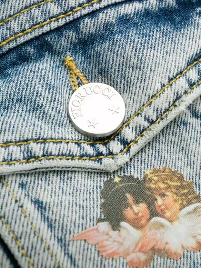 Shop Fiorucci Mini Angels Nico Denim Jacket In Blue