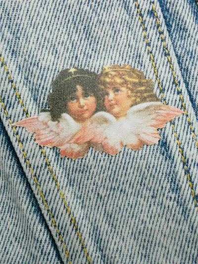 Shop Fiorucci Mini Angels Nico Denim Jacket In Blue