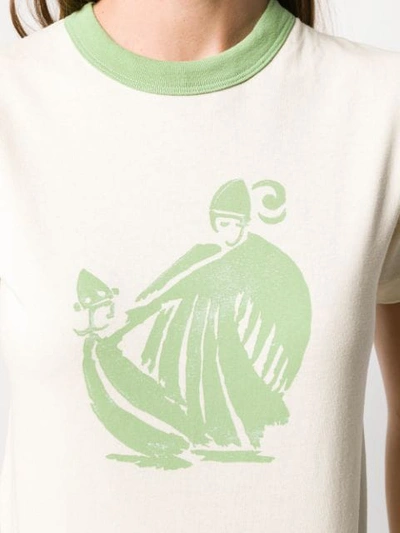 Shop Lanvin Graphic Print T-shirt In Neutrals