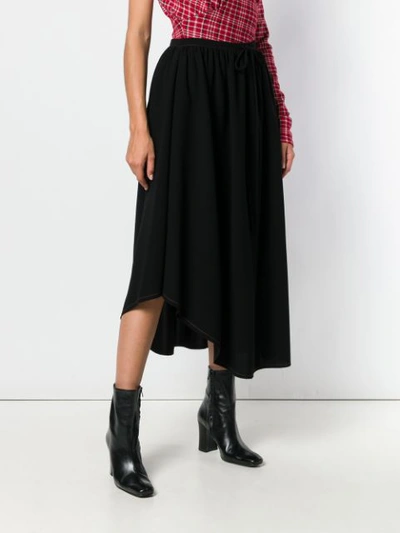 Shop Loewe Asymmetric Skirt - Black