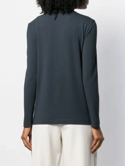 Shop Brunello Cucinelli Sequin Stripes Jumper In Blue