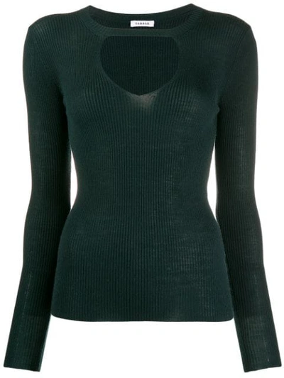 Shop P.a.r.o.s.h Key-hole Detail Sweater In Green