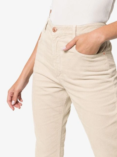 Shop Isabel Marant Étoile Girlfriend Fit Corduroy Trousers In Neutrals