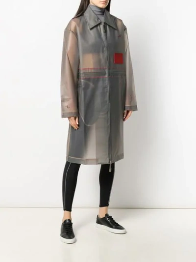 Shop A-cold-wall* Sheer Mac Raincoat In Grey