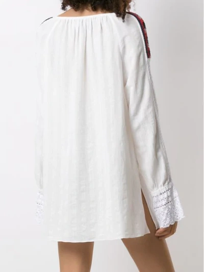Shop Andrea Bogosian Ponto Couture Embroidered Dress In White